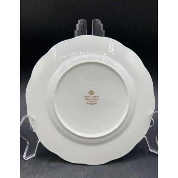 Royal Albert Braemar Bone China 6.25" Dessert Plates Set of 6 Pink Gold Fluted - Picture 6 of 13